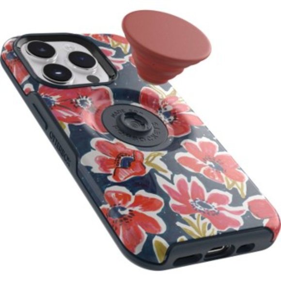OtterBox + Pop Socket Symmetry Series Case for iPhone 14 Pro Flowerrama NWT - Picture 5 of 6